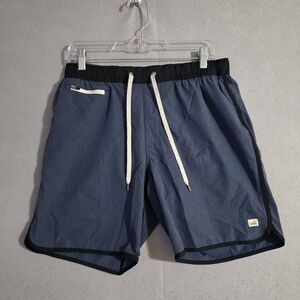 Vuori Mens Azure Linen Texture 7" Banks Shorts V330 Size Large